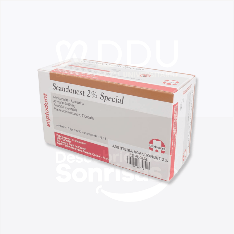 Scandonest 2% C/50 C/vaso Mepiv Y Epine