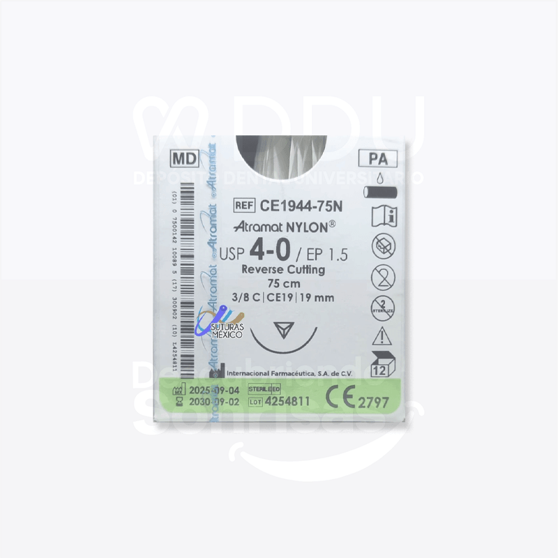 Caja Sutura Nylon 4-0 ce19* 45cm Atramat