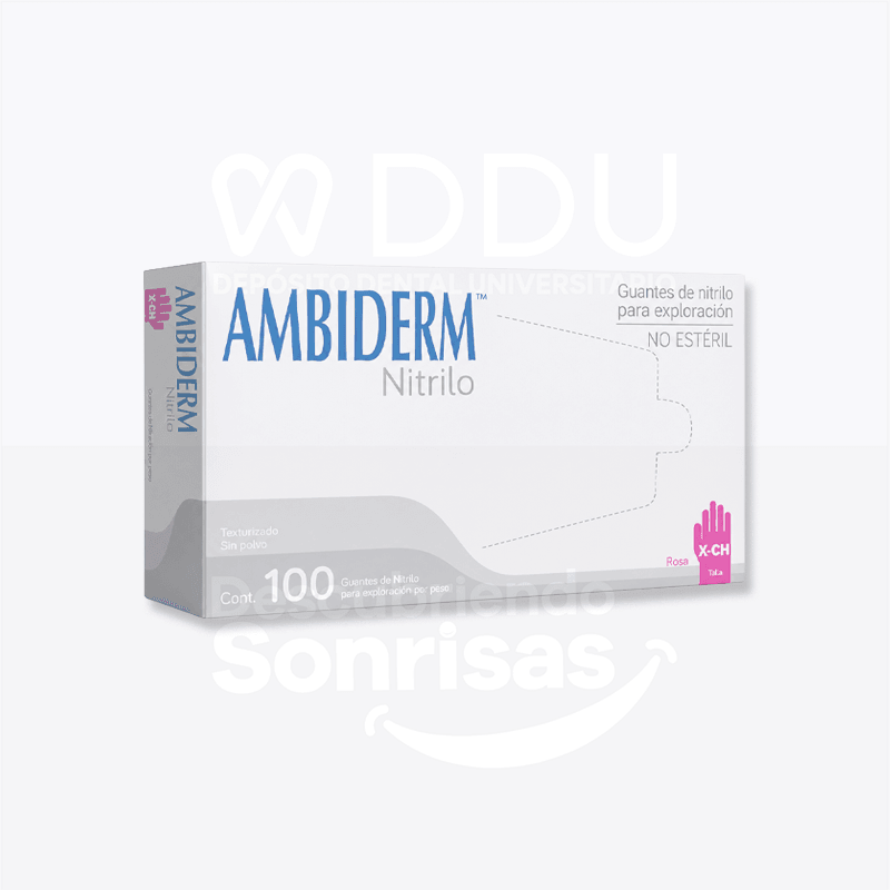 Guante Ambiderm Nitrilo Rosa X-ch