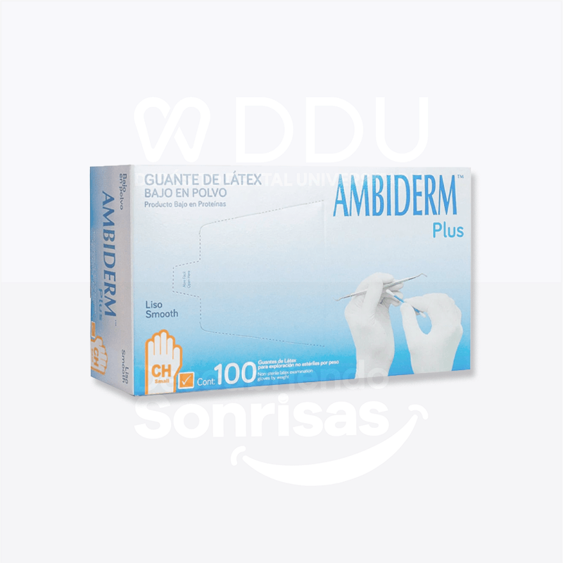Guante Ambiderm Plus Anaranjado CH.