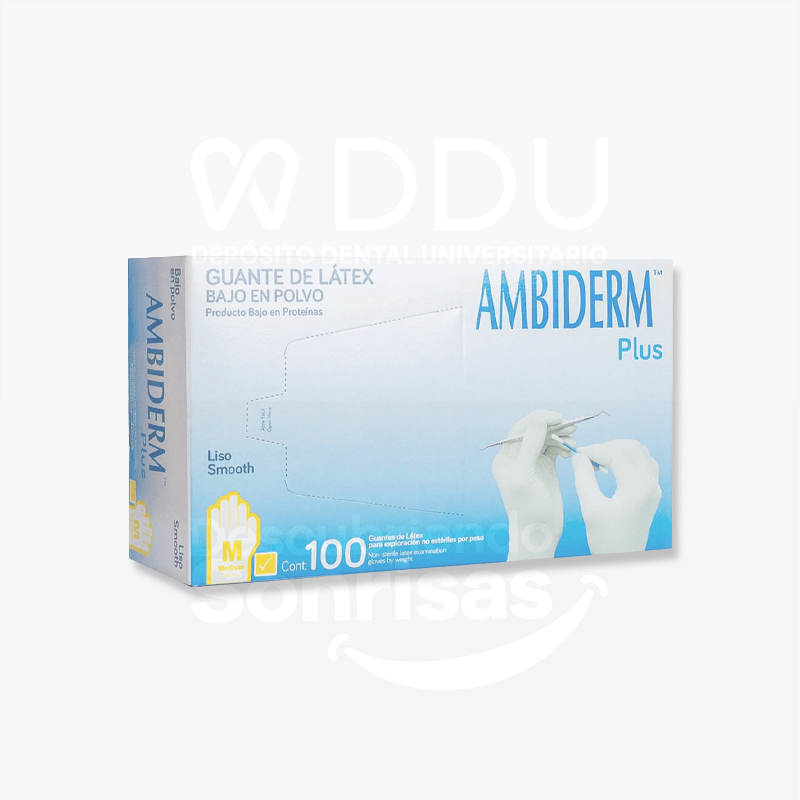 Guante Ambiderm Plus Amarillo Med.
