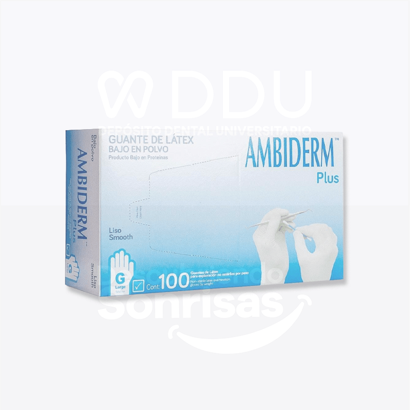 Guante Ambiderm Plus Azul Gde.
