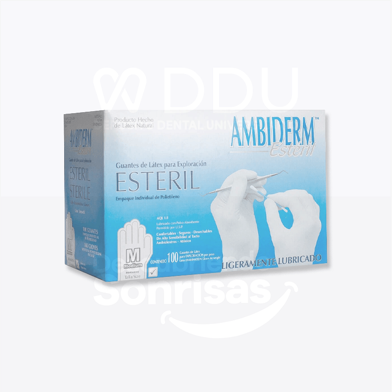 Guante Ambiderm Clasico Esteril Med.