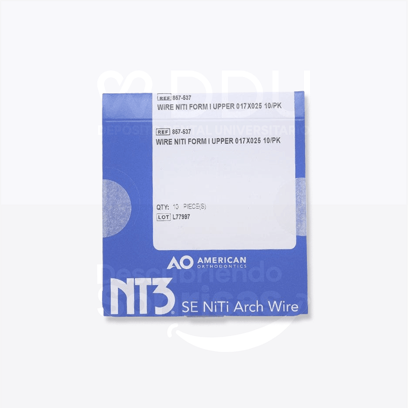 Arco DE Acero NT3 Rect .017X025 SUP C/10