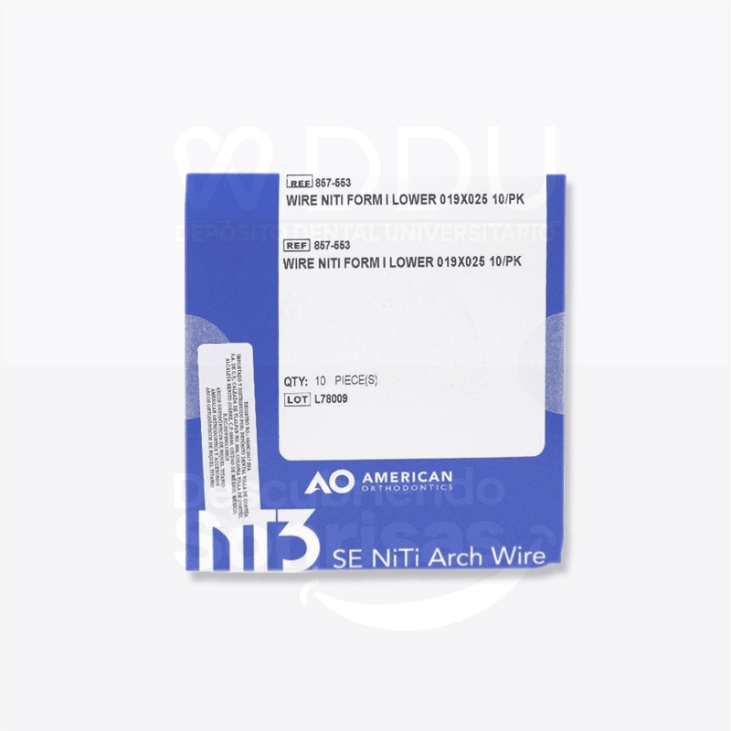 Arco DE Acero NT3 Rect .019X025 INF C/10