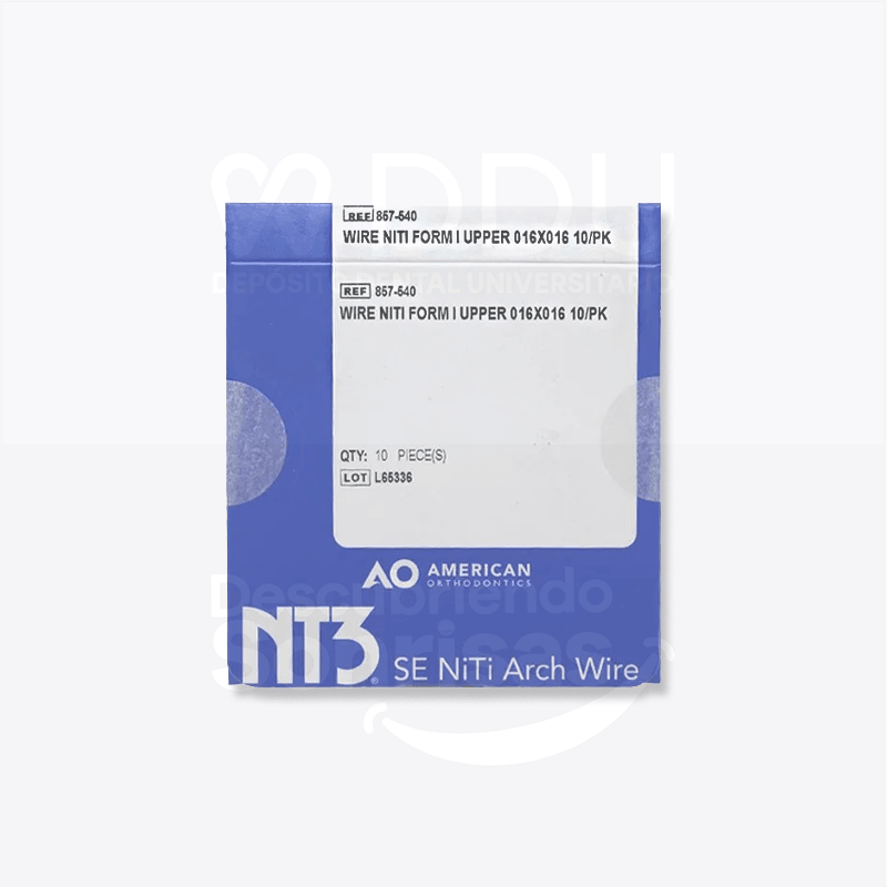 Arco Niti NT3 Cuad .016x.016 SUP C/10