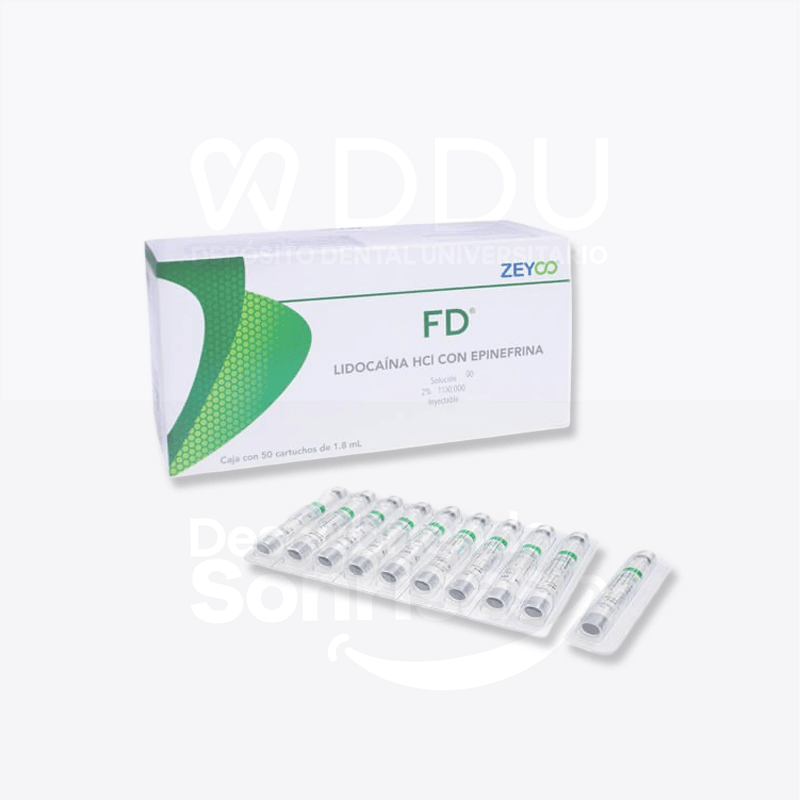 FD Vidrio Lidocaina C/epi 2% C/50
