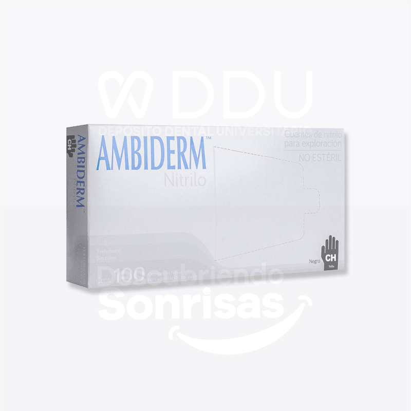 Guante Ambiderm Nitrilo Negro CH