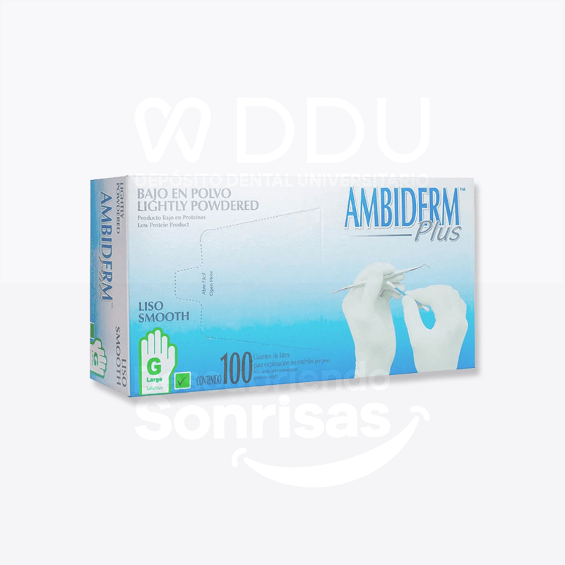 Guante Ambiderm Plus Verde Gde.