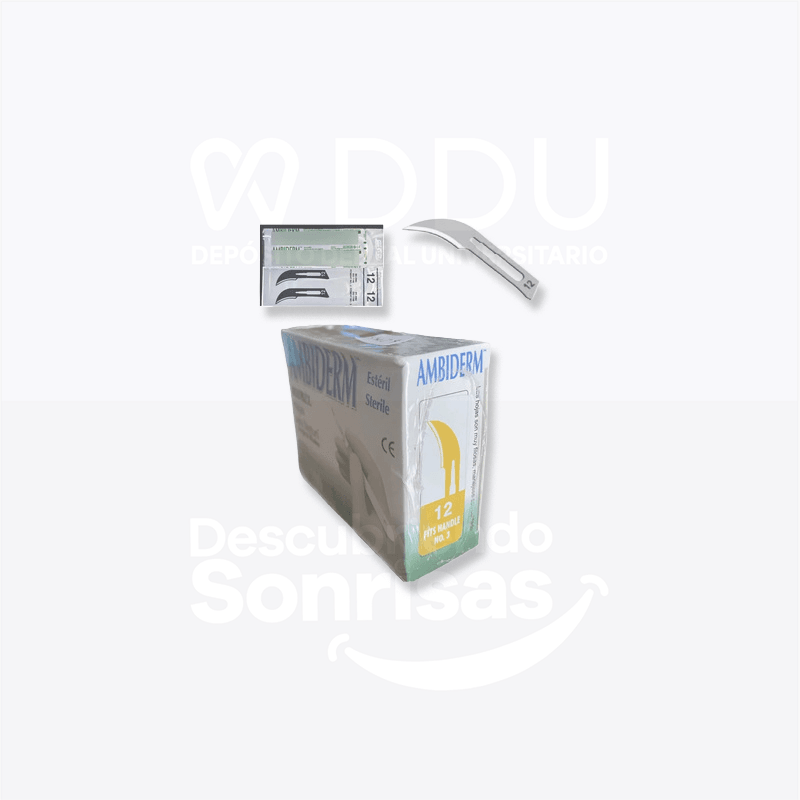 Hoja P/bisturi Ambiderm #12 Caja AC Inox
