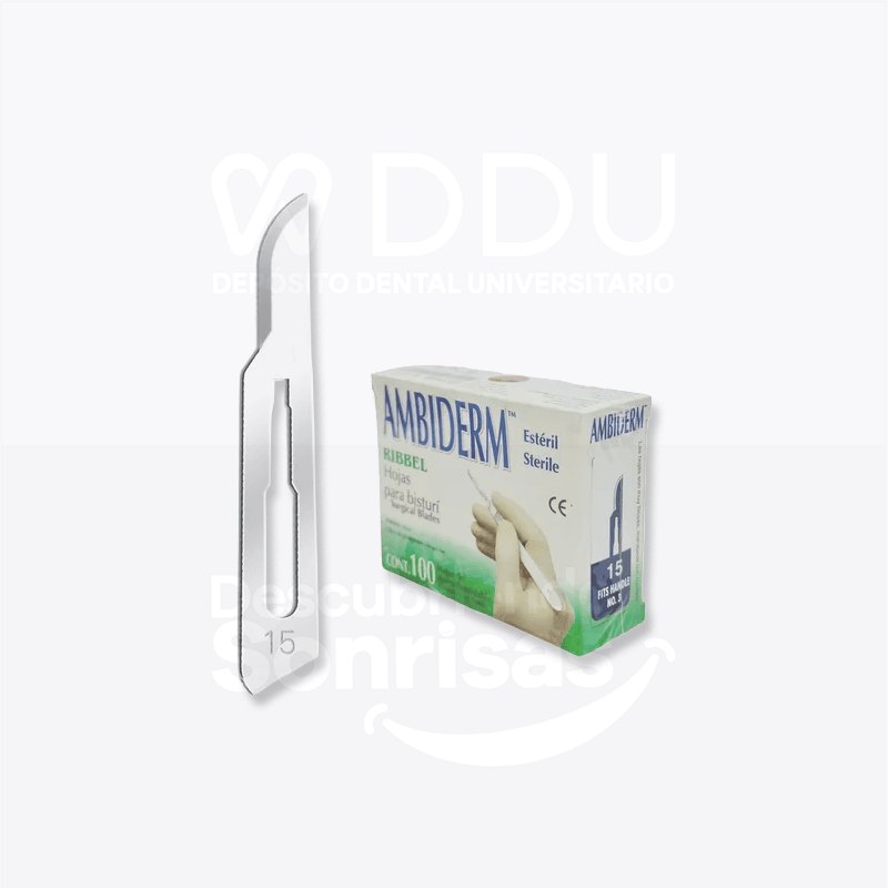 Hoja P/bisturi Ambiderm #15 Caja AC Inox