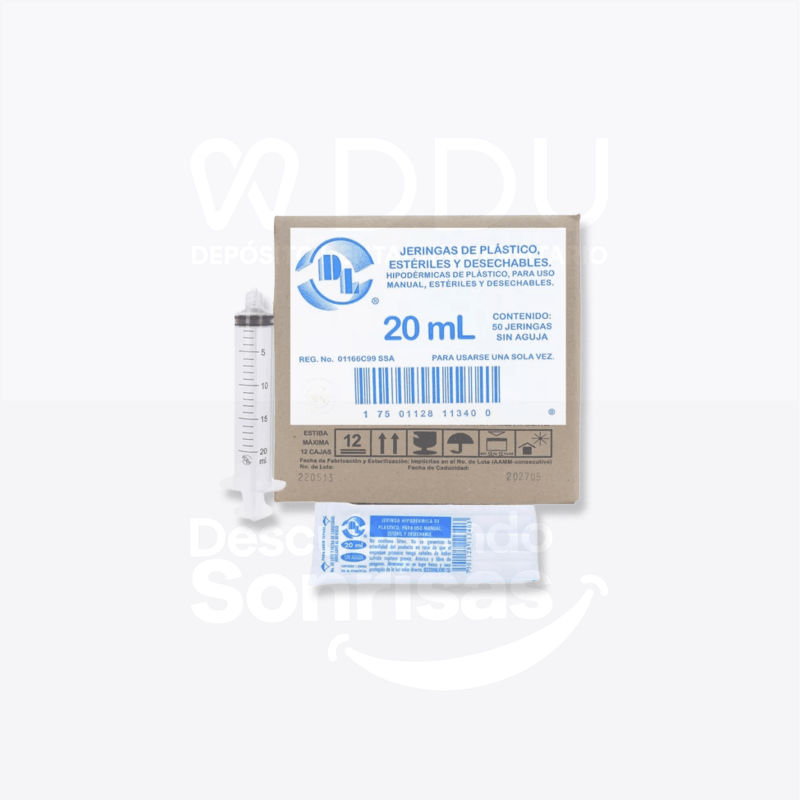 Jeringa Hipodermica Nipro 20ML S/A C/50