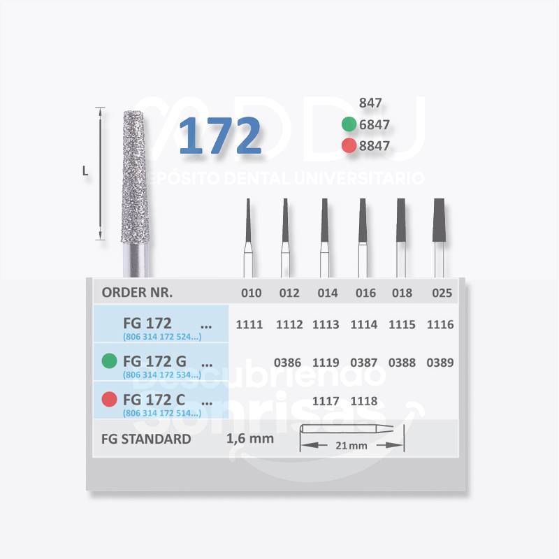Fresa Diamante Fg172g-016 Tronco PP