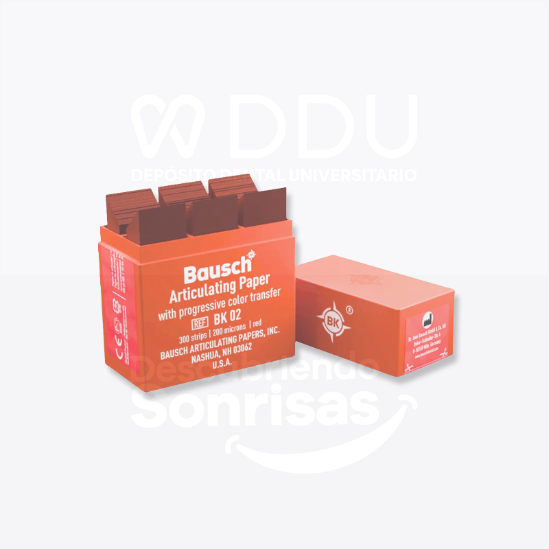 Papel DE Art. Bausch C/300 Rojo 200µm