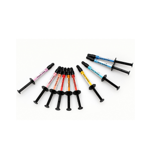 Resina fluida nano-híbrida Tetric N-Flow de la marca Ivoclar Vivadent de diferentes colores desde el A1 hasta el A3.5.