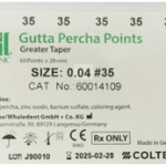 GUTAPERCHA HYGIENIC CONICIDAD .04 #35